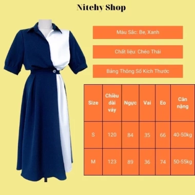 Đầm váy sơ mi dài công sở trắng thắt eo phong cách Hàn Quốc NITEHY 13 - Siêu đẹp, giảm giá 190k, giá chỉ 190.000đ