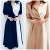 Đầm váy sơ mi dài công sở trắng thắt eo phong cách Hàn Quốc NITEHY 13 - Siêu đẹp, giảm giá 190k, giá chỉ 190.000đ 3