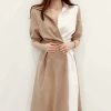 Đầm váy sơ mi dài công sở trắng thắt eo phong cách Hàn Quốc NITEHY 13 - Siêu đẹp, giảm giá 190k, giá chỉ 190.000đ 5
