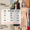 Đầm vest bigsize công sở Maihouse tay ngắn dập ly, form dài chất lụa sọc gân - 249k 4