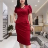 Đầm vest công sở chất gân co giãn, thiết kế thanh lịch, giảm giá 18% chỉ 370.000₫ - phong cách chuyên nghiệp 2