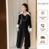 Đầm Vest Hazel COCOMAY - Thiết Kế Lá Cổ Trắng Thanh Lịch Maxi Tay Dài Nữ 699k 2