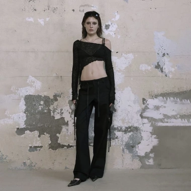 Đầm Wasteland Đau Khổ Ruffle Dài Tay Sling Ngắn cho Nữ - Phong Cách Tối Tân, Giá 235.440₫ 7