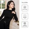 Đầm xoắn eo đắp tà tay dài ELLA DORA - Thanh lịch sang trọng, ấm áp mùa đông, giá chỉ 999k
