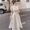 Đầm xoè dự tiệc dài chất tơ phối lưới đính đá - Sang trọng, giảm giá 305.000₫ 4