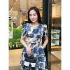 Đầm xòe hoa cổ tròn 2 tầng có túi S&M - Giá ưu đãi 185k (Hình thật, video) 4