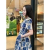 Đầm xòe hoa cổ tròn 2 tầng có túi S&M - Giá ưu đãi 185k (Hình thật, video) 5