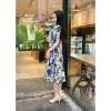 Đầm xòe hoa cổ tròn 2 tầng có túi S&M - Giá ưu đãi 185k (Hình thật, video) 6