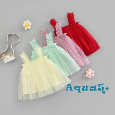 Đầm Xoè Tulle Sát Nách Trơn cho Bé Gái - Màu Trơn, Siêu Nhẹ, Giá 135.756₫ 5