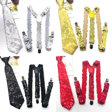 Đầm Y-Back Lấp Lánh Cá Cặn Kim Sa + Suspender Nơ & Cà Vạt - Giá 95.918₫