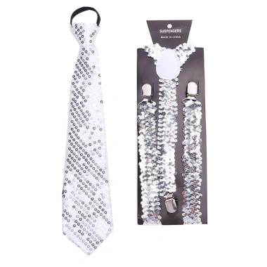 Đầm Y-Back Lấp Lánh Cá Cặn Kim Sa + Suspender Nơ & Cà Vạt - Giá 95.918₫
