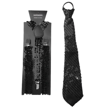 Đầm Y-Back Lấp Lánh Cá Cặn Kim Sa + Suspender Nơ & Cà Vạt - Giá 95.918₫