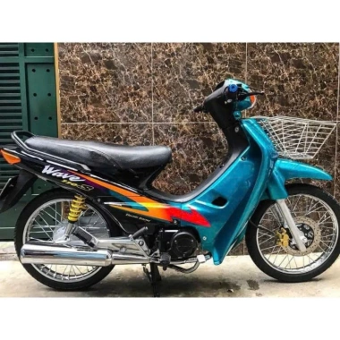 Dàn áo Wave nhỏ Alpha ZX Thái 110 – Xanh ngọc, sau Đen, đầu 1 bóng, không chóa, giá ưu đãi 840.000₫