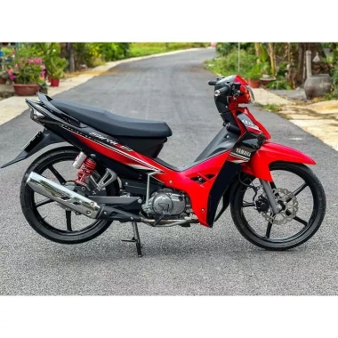 Dàn áo xe Sirius 50/110cc Đỏ Đen nhựa ABS cao cấp - Tặng tem PVC 3 lớp, giảm 18%