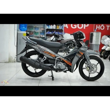 Dàn áo xe Sirius 50/110cc Xám Đen nhựa ABS - Tặng tem RC ver Zin, giảm 22%