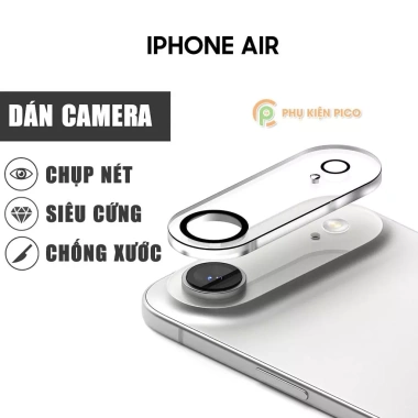 Dán cường lực camera iPhone 17 Air 3D, độ cứng 9H, trong suốt, chống trầy xước va đập - Giá 39.000 VND