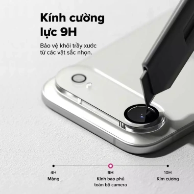 Dán cường lực camera iPhone 17 Air 3D, độ cứng 9H, trong suốt, chống trầy xước va đập - Giá 39.000 VND