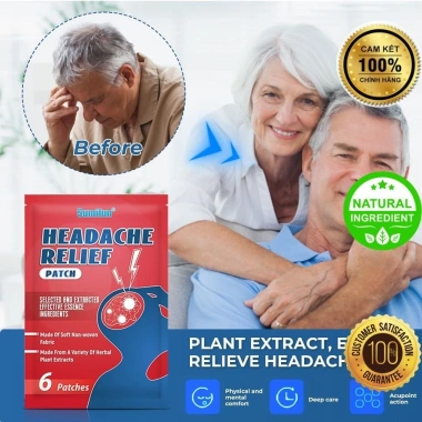 Dán giảm đau đầu, ù tai, ngứa tai, giảm thính lực - 6 miếng tinh chất thảo mộc an toàn không xâm lấn - Siêu rẻ 8
