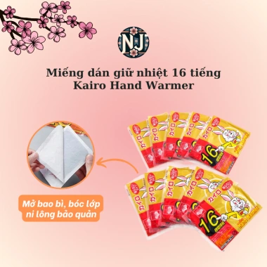 Dán giữ nhiệt con thỏ chuẩn Nhật Kairo Wammer 10 miếng - Hiệu quả 16h, chỉ 55k