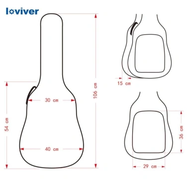 Đàn Guitar Gig Túi Bảo Quản Di Động 40-41 inch Acoustic và Bass, Giá ưu đãi 299.200₫ 8