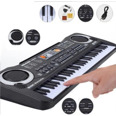 Đàn Piano 61 Phím điện tử cho bé kèm Mic & dây cắm – Giá ưu đãi 209.000₫ 2