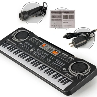 Đàn Piano 61 Phím điện tử cho bé kèm Mic & dây cắm – Giá ưu đãi 209.000₫ 3
