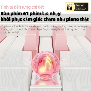 Đàn piano điện Bluetooth 61 phím gấp gọn, di động, cho người mới bắt đầu, trẻ em, ngẫu hứng – Giá ưu đãi 1.066.000₫