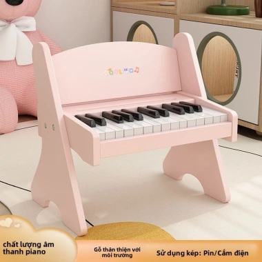 Đàn Piano Mini Gỗ Kuang Meng cho Bé, Bàn Phím Điện Tử Trẻ Nhỏ, Quà Sinh Nhật 4