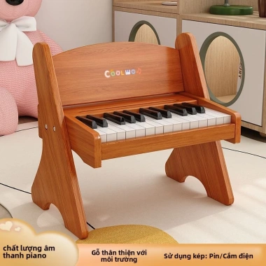 Đàn Piano Mini Gỗ Kuang Meng cho Bé, Bàn Phím Điện Tử Trẻ Nhỏ, Quà Sinh Nhật 5