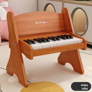 Đàn Piano Mini Gỗ Kuang Meng cho Bé, Bàn Phím Điện Tử Trẻ Nhỏ, Quà Sinh Nhật 10