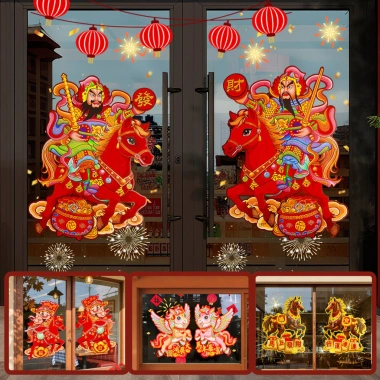 Dán Tường Tết Nguyên Đán 2.026 Ngựa Vàng Phước Lành Trang Trí Nhà Xuân 67,210₫