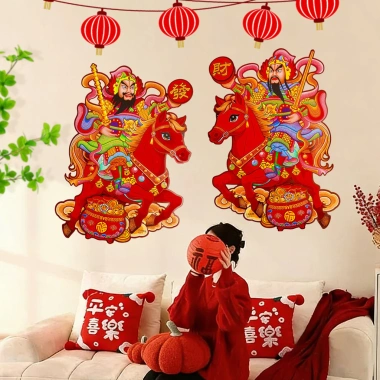 Dán Tường Tết Nguyên Đán 2.026 Ngựa Vàng Phước Lành Trang Trí Nhà Xuân 67,210₫