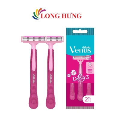 Dao cạo Gillette Venus Daisy 3 - 2 cây, lưỡi siêu mịn, giá chỉ 49.000 VND