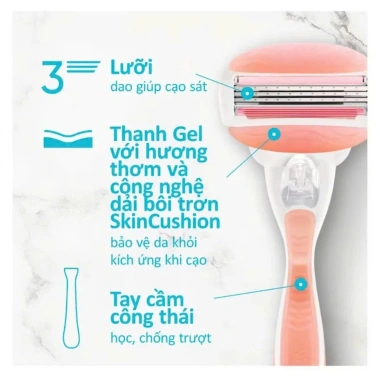 Dao cạo Gillette Venus White Tea 2 cây - Siêu mượt, bảo vệ da, giá 231.000₫ 2 Dao cạo Gillette Venus White Tea 2 cây - Siêu mượt, bảo vệ da, giá 231.000₫ 2