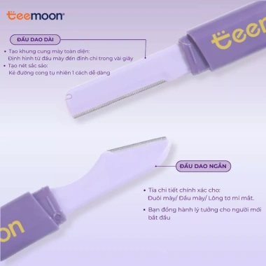 Dao cạo lông mày Teemoon 2 đầu không gỉ, siêu bén không đau - Set 2 chiếc 55k 3 Dao cạo lông mày Teemoon 2 đầu không gỉ, siêu bén không đau - Set 2 chiếc 55k 3