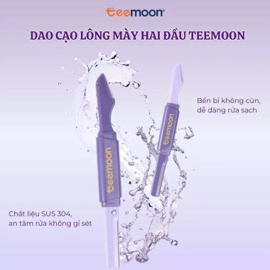 Dao cạo lông mày Teemoon 2 đầu không gỉ, siêu bén không đau - Set 2 chiếc 55k