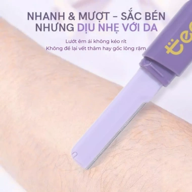 Dao cạo lông mày Teemoon 2 đầu không gỉ, siêu bén không đau - Set 2 chiếc 55k