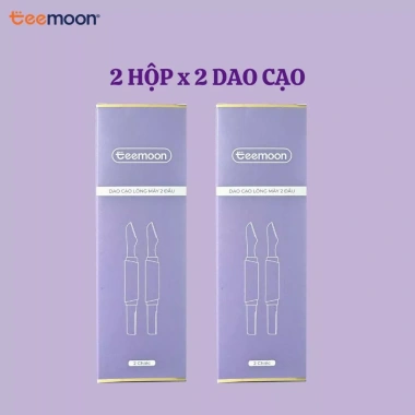 Dao cạo lông mày Teemoon 2 đầu không gỉ, siêu bén không đau - Set 2 chiếc 55k