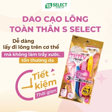 Dao Cạo Lông Toàn Thân S Select Nhật Bản 3 Chiếc - Siêu Mỏng, Giá Ưu Đãi 70,150₫