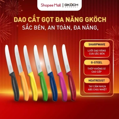 Dao cắt gọt đa năng GKÖCH - Sắc bén, An toàn, Bền bỉ, Nhiều màu - 109.999₫