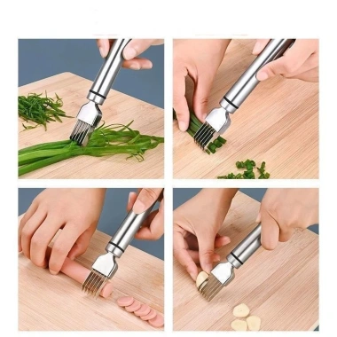 Dao cắt sợi hành, chẻ rau muống inox không gỉ, có nắp đậy lưỡi - Giá 34.320₫ 8