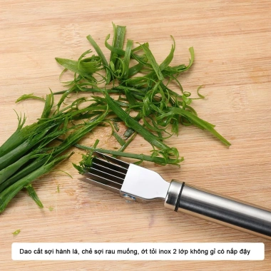 Dao cắt sợi hành, rau muống inox không gỉ LIA123 - Nắp đậy lưỡi, giá 34.320₫