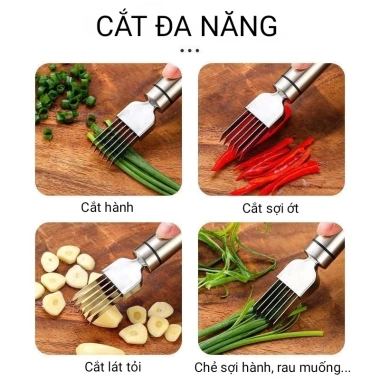 Dao cắt sợi hành, rau muống inox không gỉ LIA123 - Nắp đậy lưỡi, giá 34.320₫