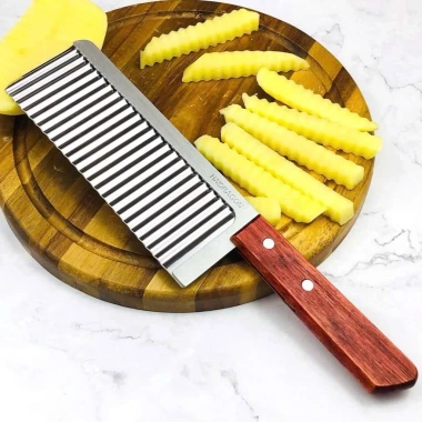 Dao Chặn Lượn Sóng Cán Gỗ 527 Dày Xịn - Tay chắc, giá ưu đãi 59.000 VND