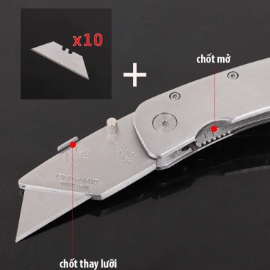 Dao gấp gọn inox thép không rỉ, chống rỉ sét, hỗ trợ rọc giấy, thích hợp đi phượt 99.000₫