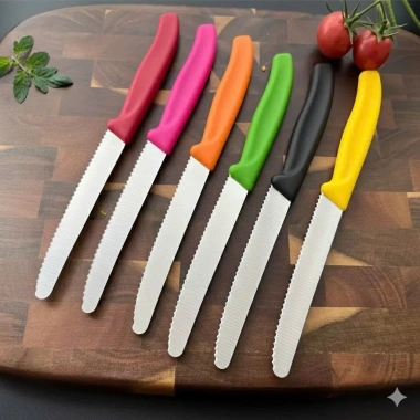 Dao Gọt Hoa Quả Răng Cưa PCM - Lưỡi Thép Không Gỉ, Cắt Bánh Mì, Rau Củ 40.000