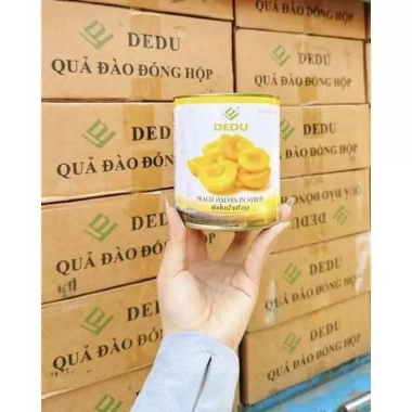 Đào Ngâm Đóng Lon Dedu 820g - Siêu Giòn, Ngọt Thanh, Chuẩn Vị, Giá chỉ 38.500₫ 2