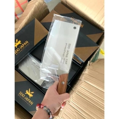 Dao Nhật Seki chặt xương thép khối không gỉ, thái băm đa dạng, 189k Happy Homes 5 Dao Nhật Seki chặt xương thép khối không gỉ, thái băm đa dạng, 189k Happy Homes 5