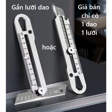 Dao rọc giấy đa năng 18mm Thép không rỉ - Làm mịn cạnh, giá chỉ 11.955₫