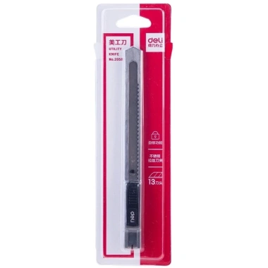 Dao rọc giấy Deli 2.058 và 2.034 lưỡi 9mm - Cắt giấy nhanh, bền, giá 22.000₫ 2